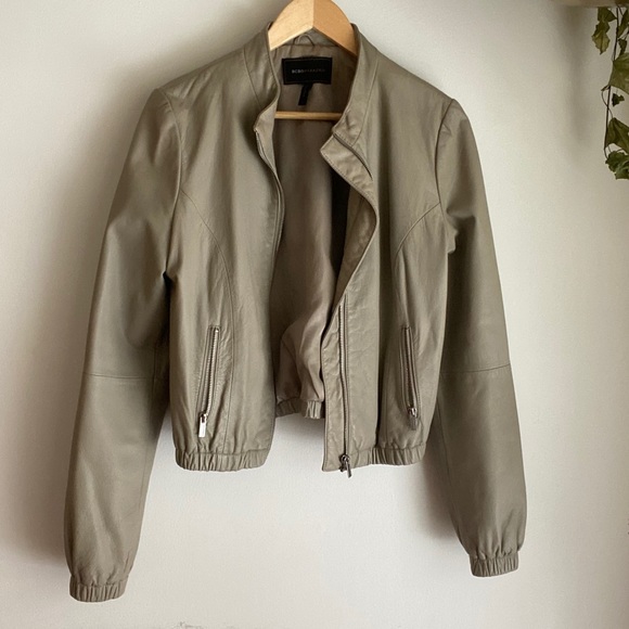 BCBG // Super soft leather bomber jacket - Picture 4 of 5